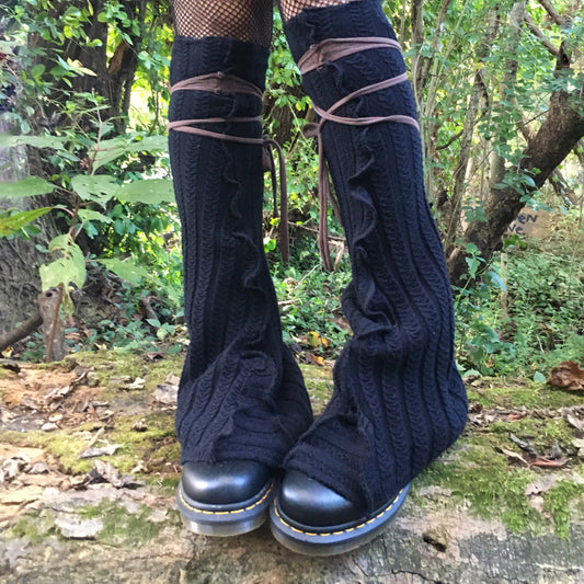 Grunge Fairy leg warmers Black