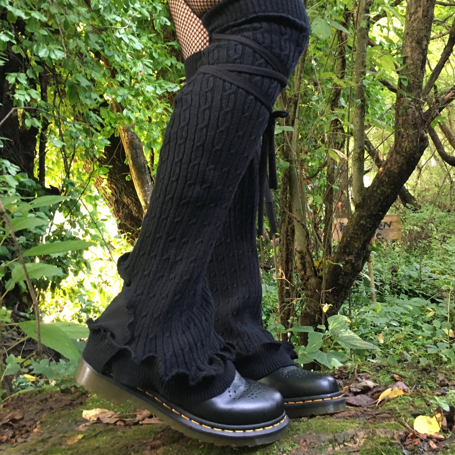 Made to order Grunge Fairy leg warmers Blackout